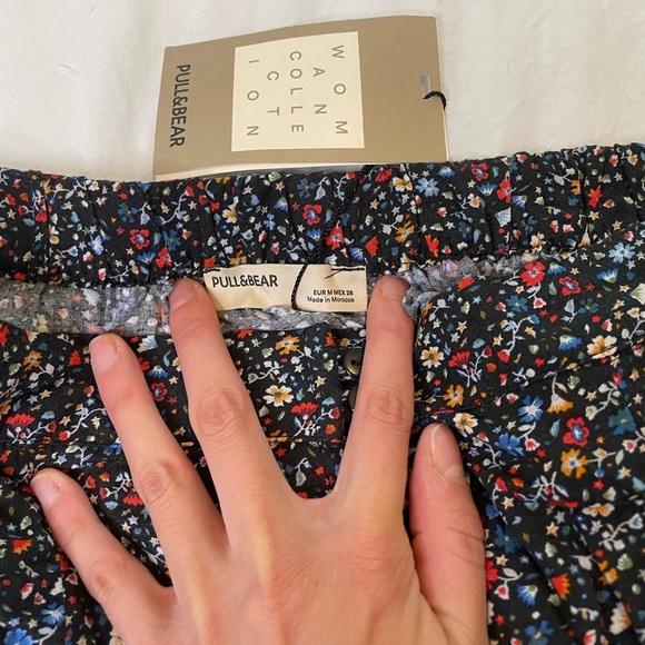 Colorful Flower floral Date Night high low Skirt women size medium NWT - Picture 2 of 5